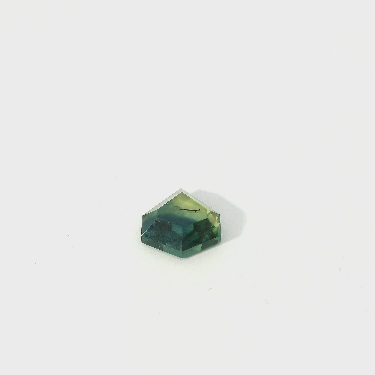 bi-color rose cut shield sapphire