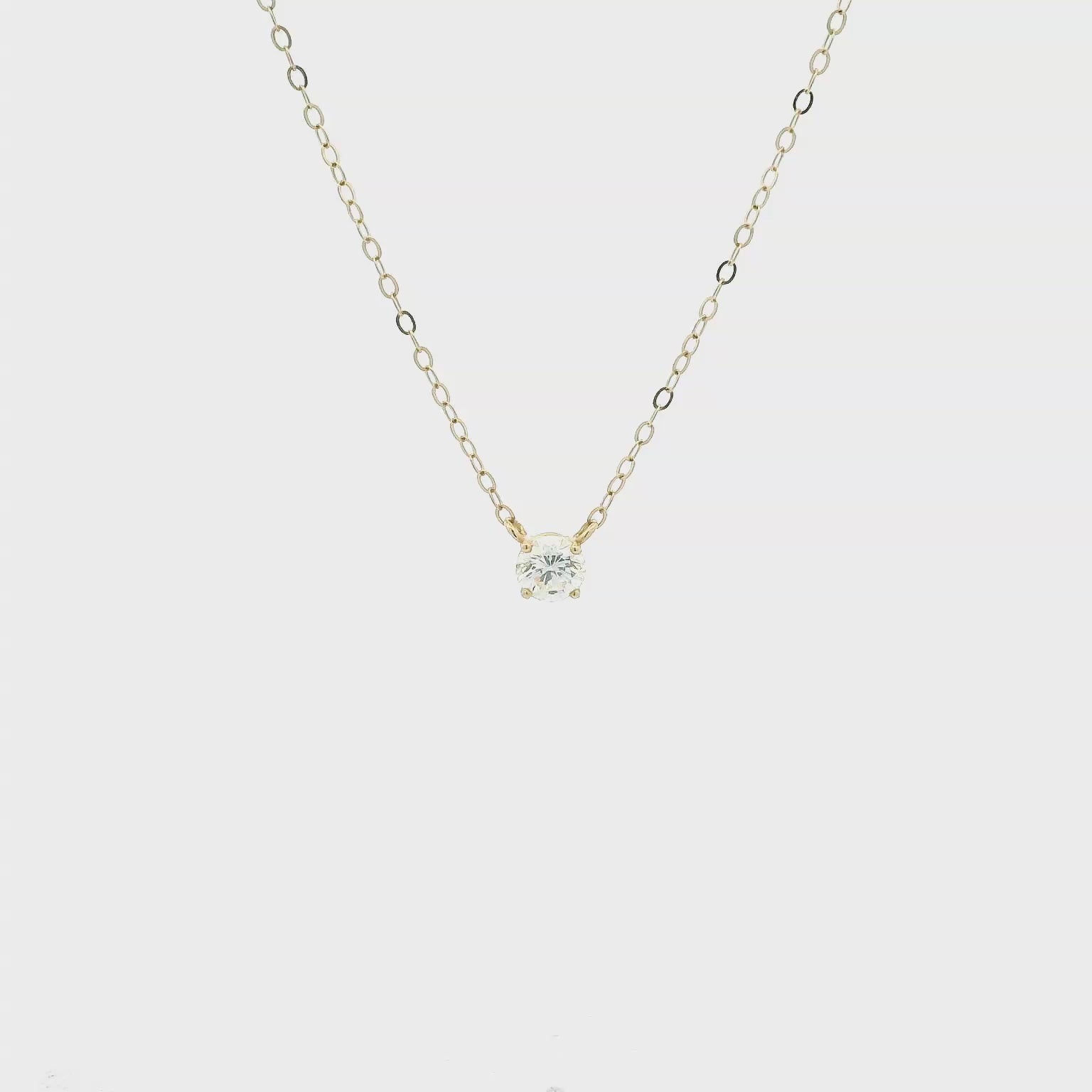 14KYG Diamond Solitaire Necklace