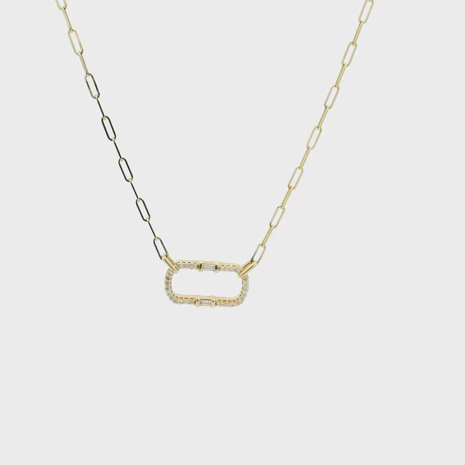 14KYG Fancy Link Diamond Necklace