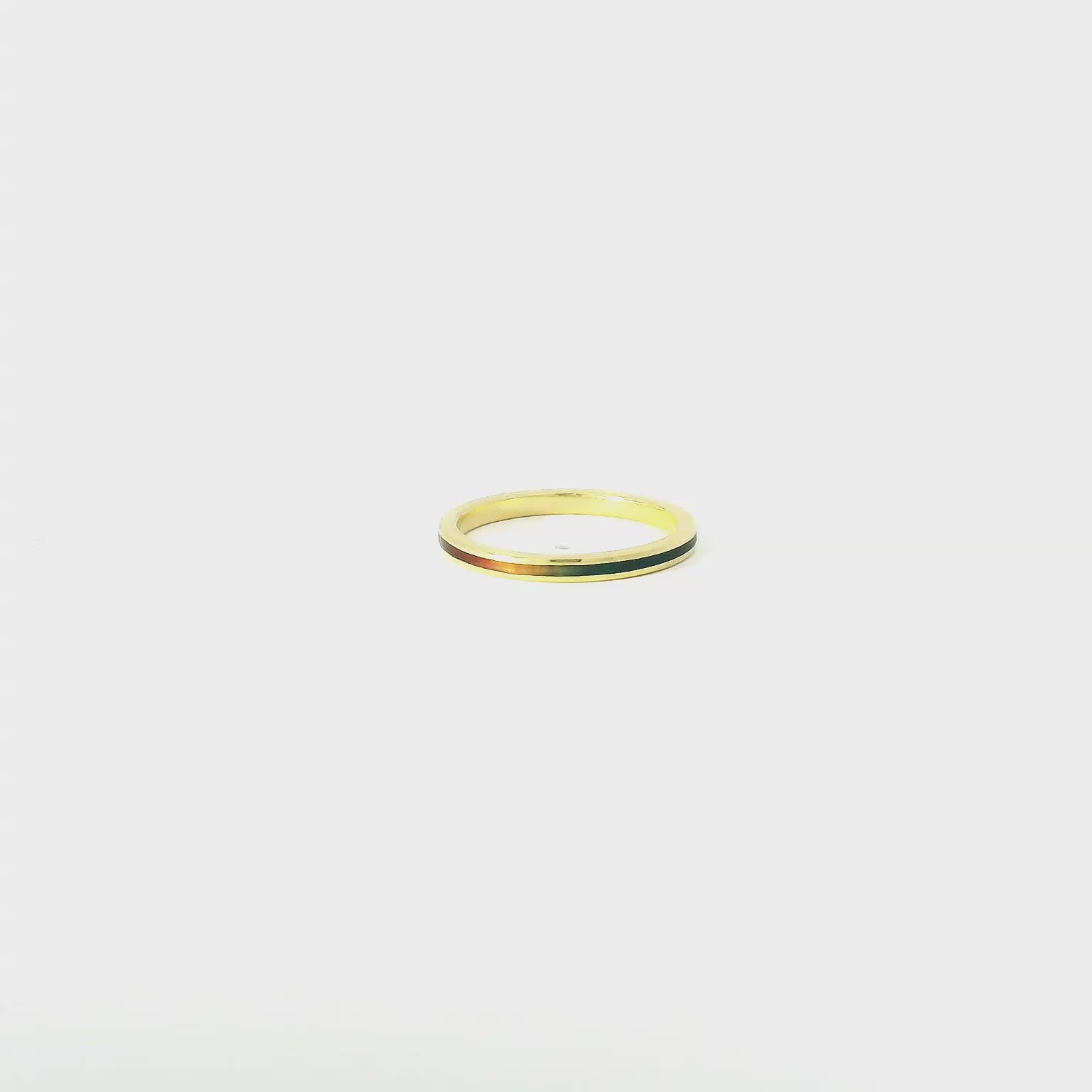 Vintage 18k Enamel Rainbow Ring