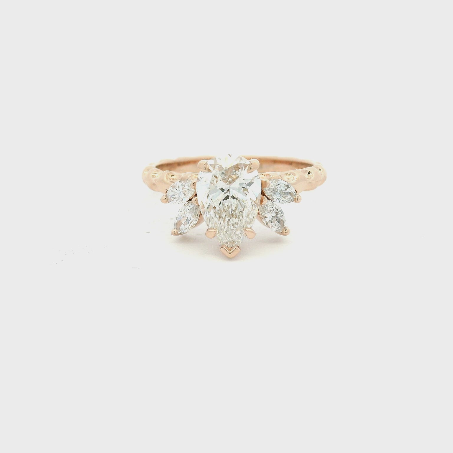 Lotus Style Engagement Ring