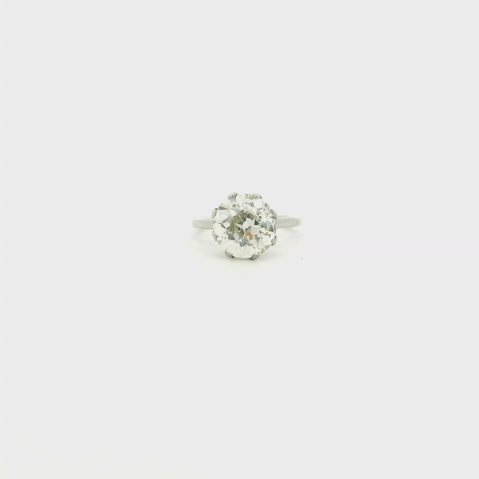 Vintage Platinum Solitaire Engagement Ring