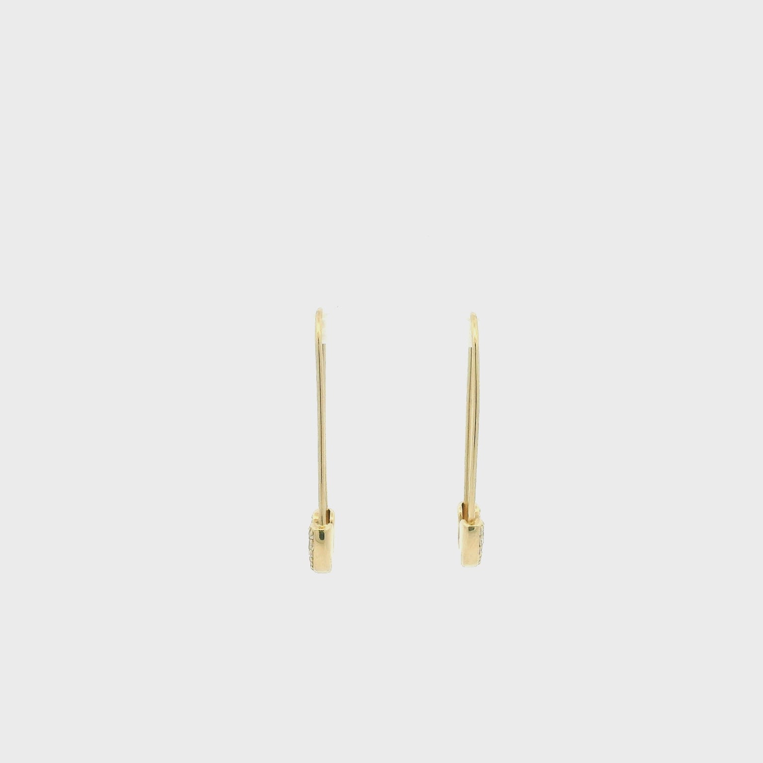 14KYG Safety Pin Earrings