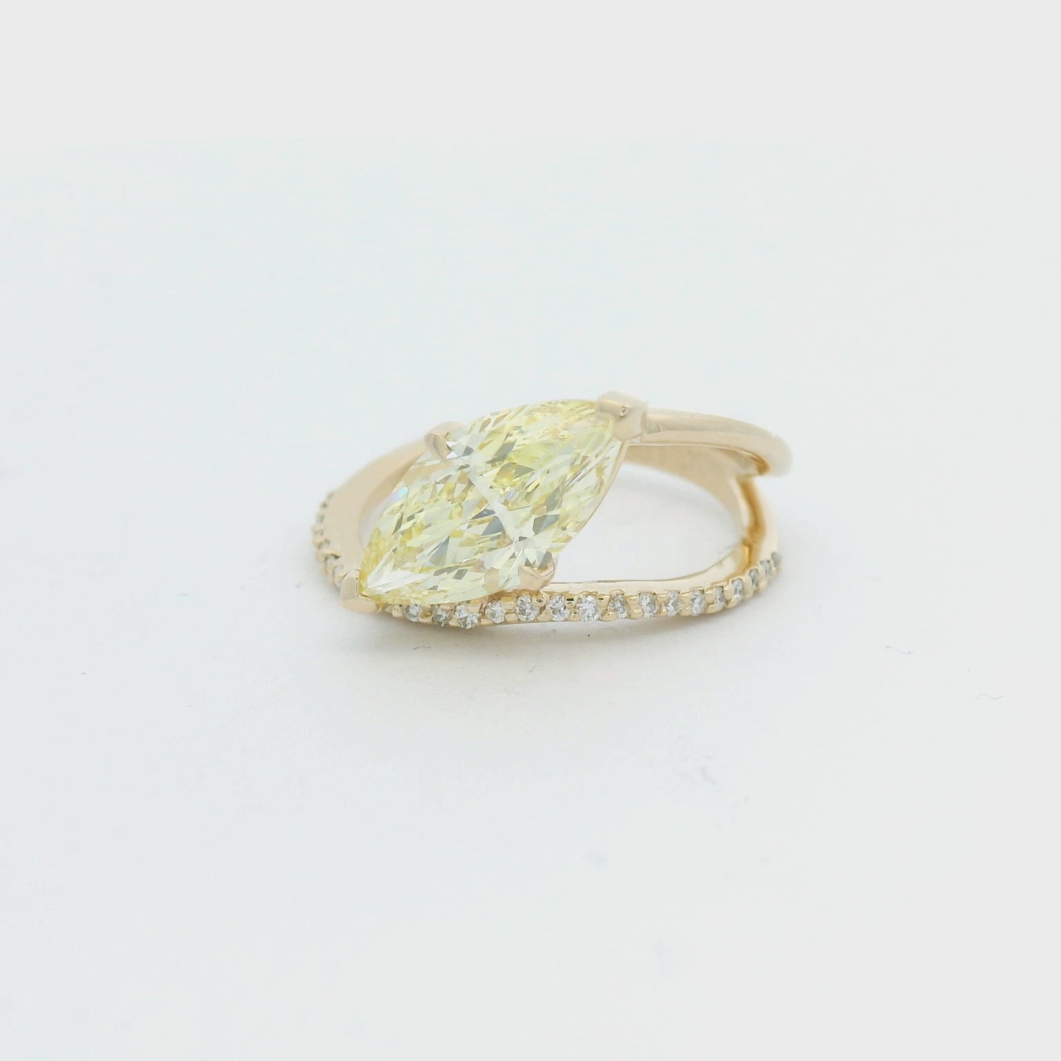 Elegant Yellow Diamond Ring