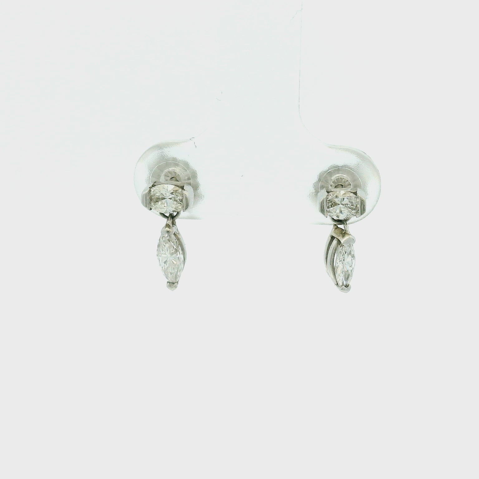 14KWG Diamond Drop Earrings