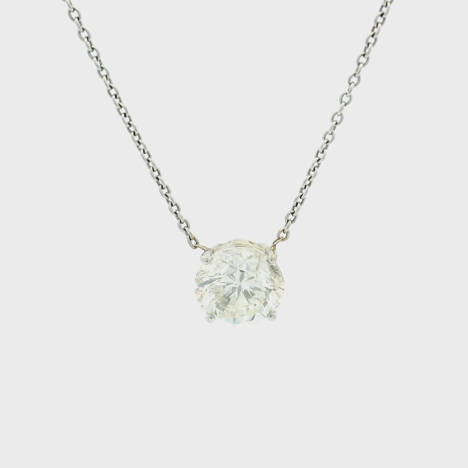 14KWG Diamond Necklace
