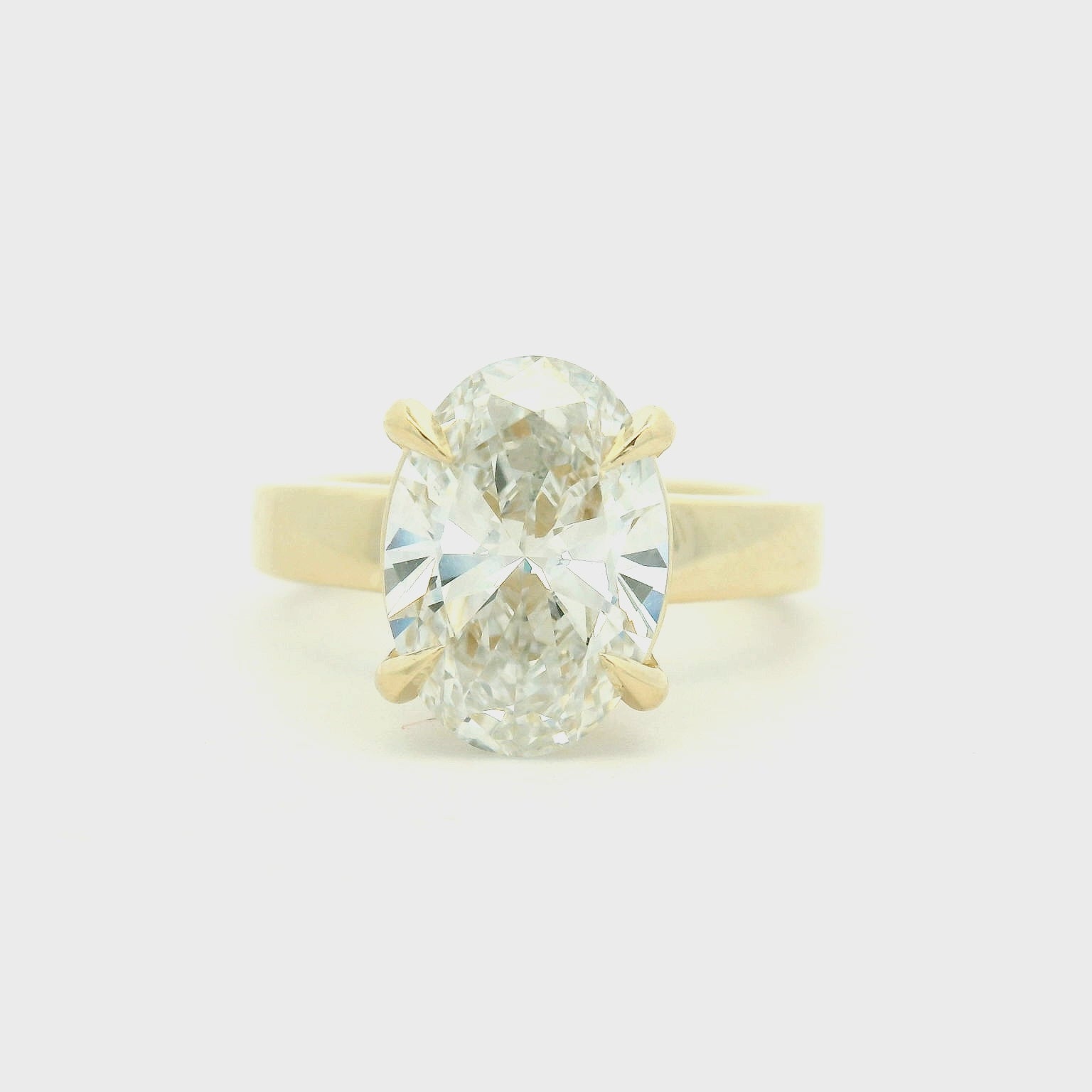 14KYG Oval Solitaire Engagement Ring