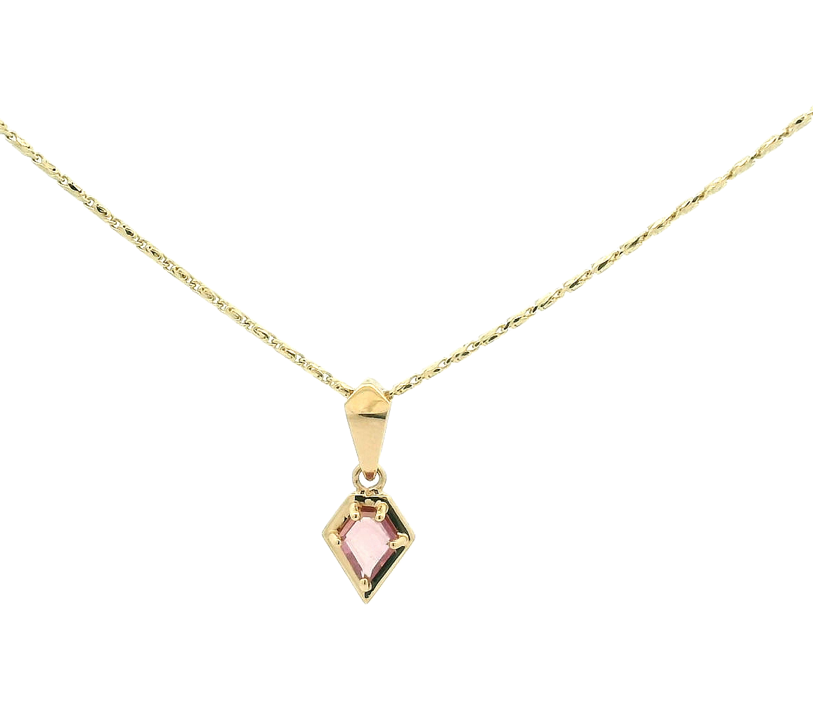 14KYG Fantasy Cut Sapphire Pendant