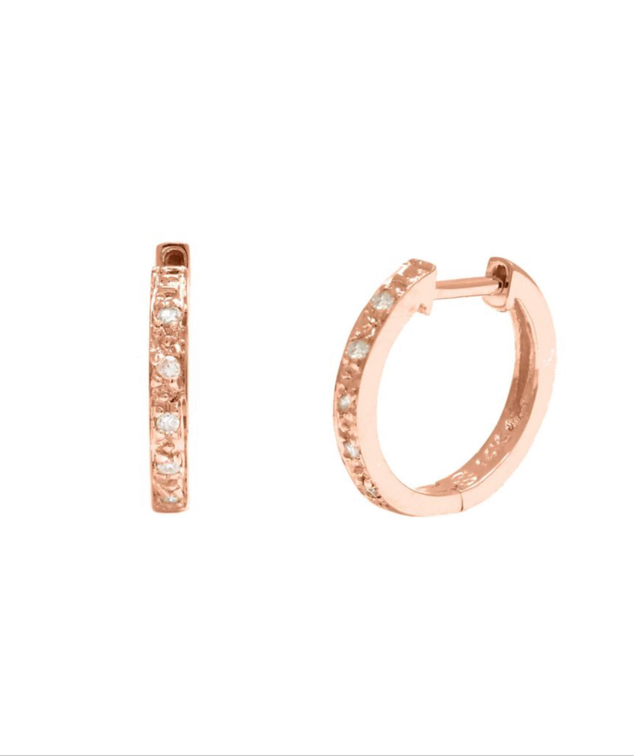 Gold Diamond Huggies