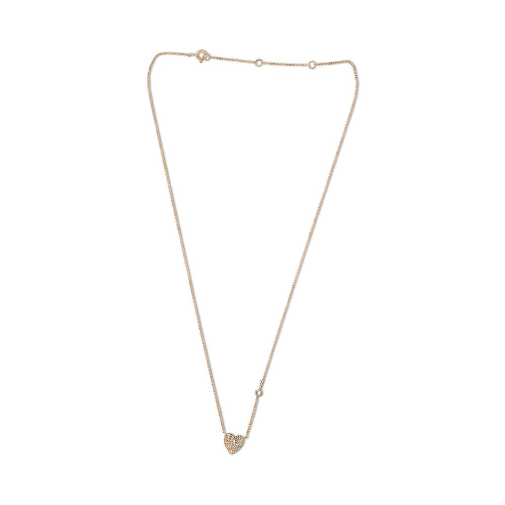 Heart Lock & Key Diamond Pave Necklace
