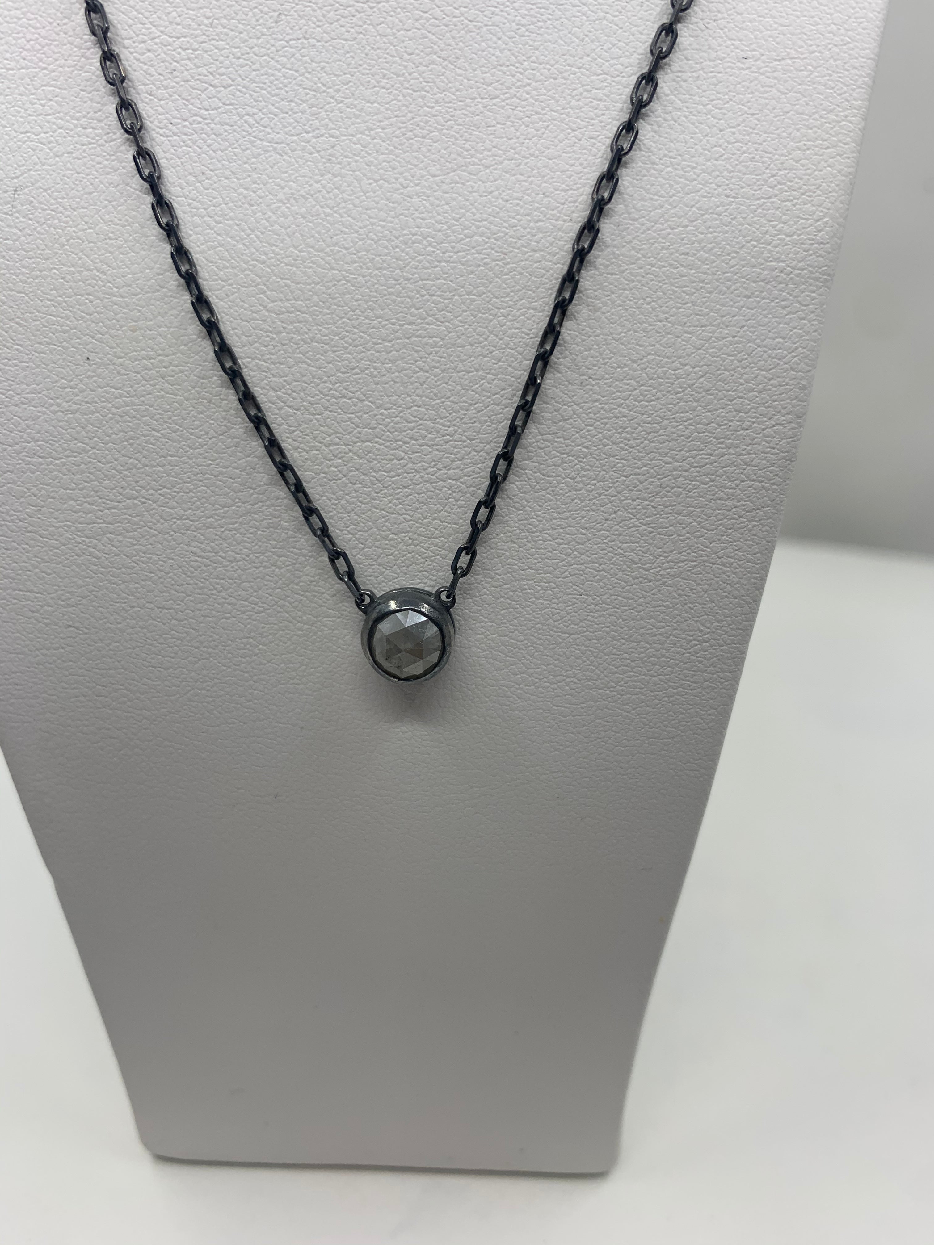 Rough Cut Diamond Necklace