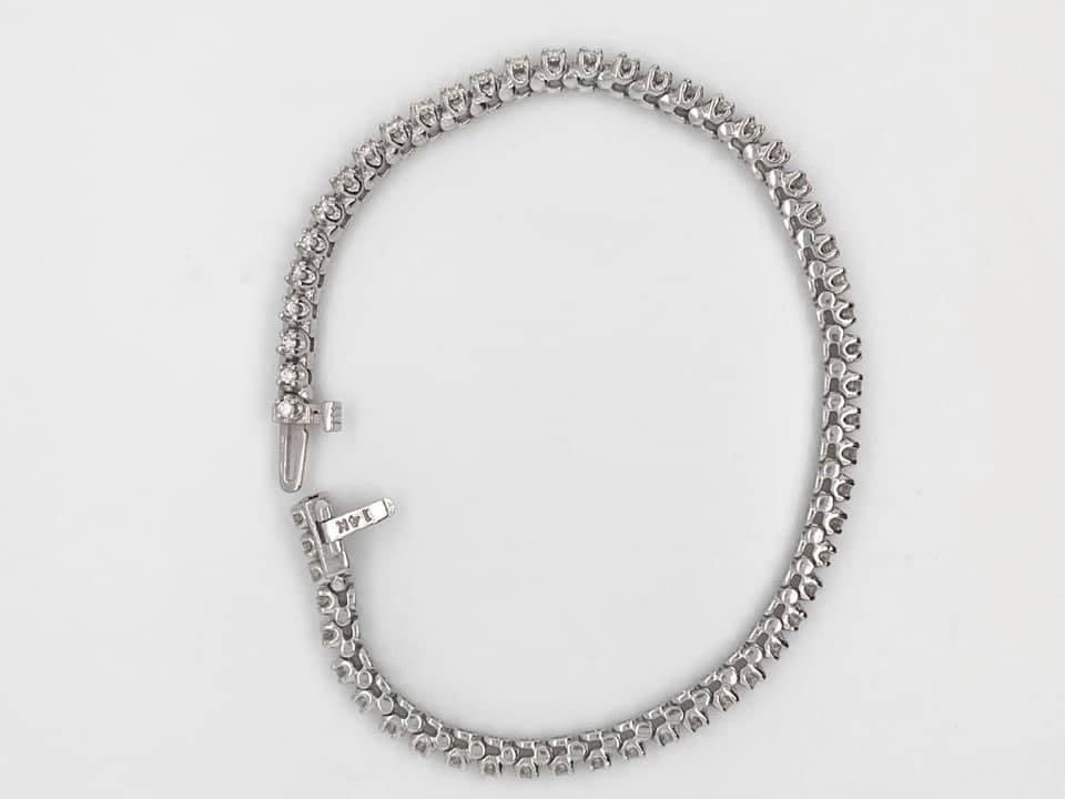14k White Gold Diamond Tennis Bracelet
