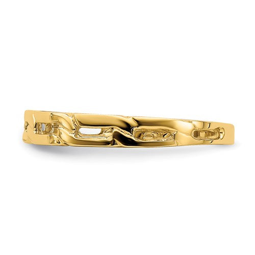 14K Five Chain Link Band Ring