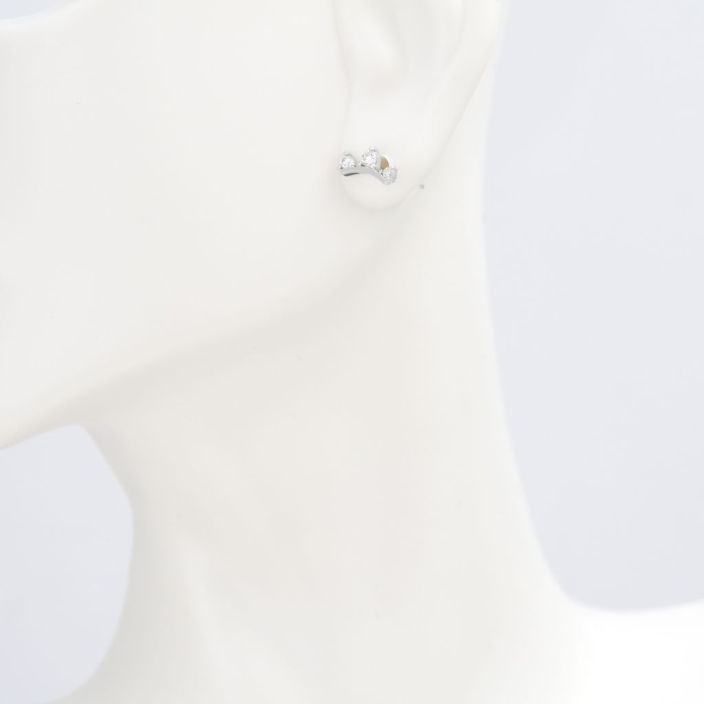 Gold and Diamond Crown Earrings