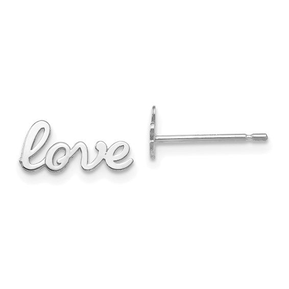 14k Gold Love Post Earrings