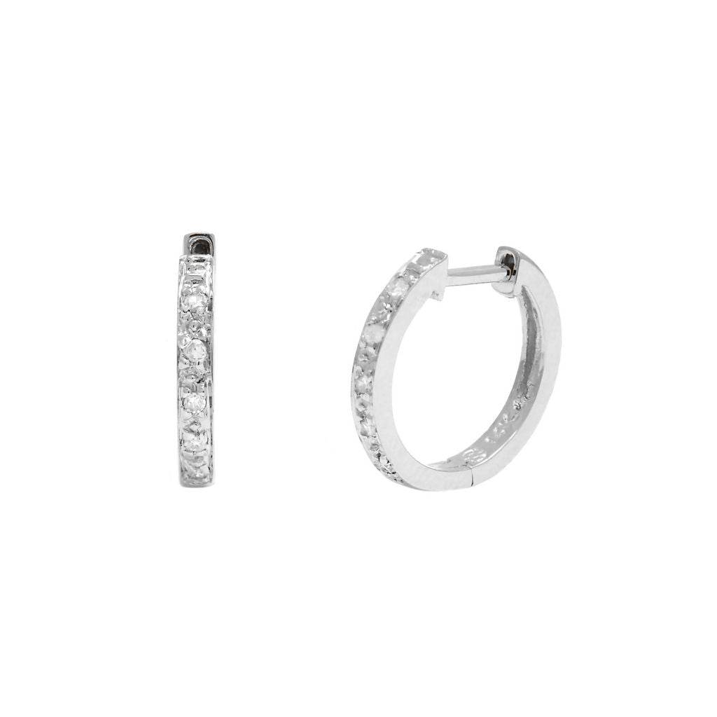 Gold Diamond Huggies