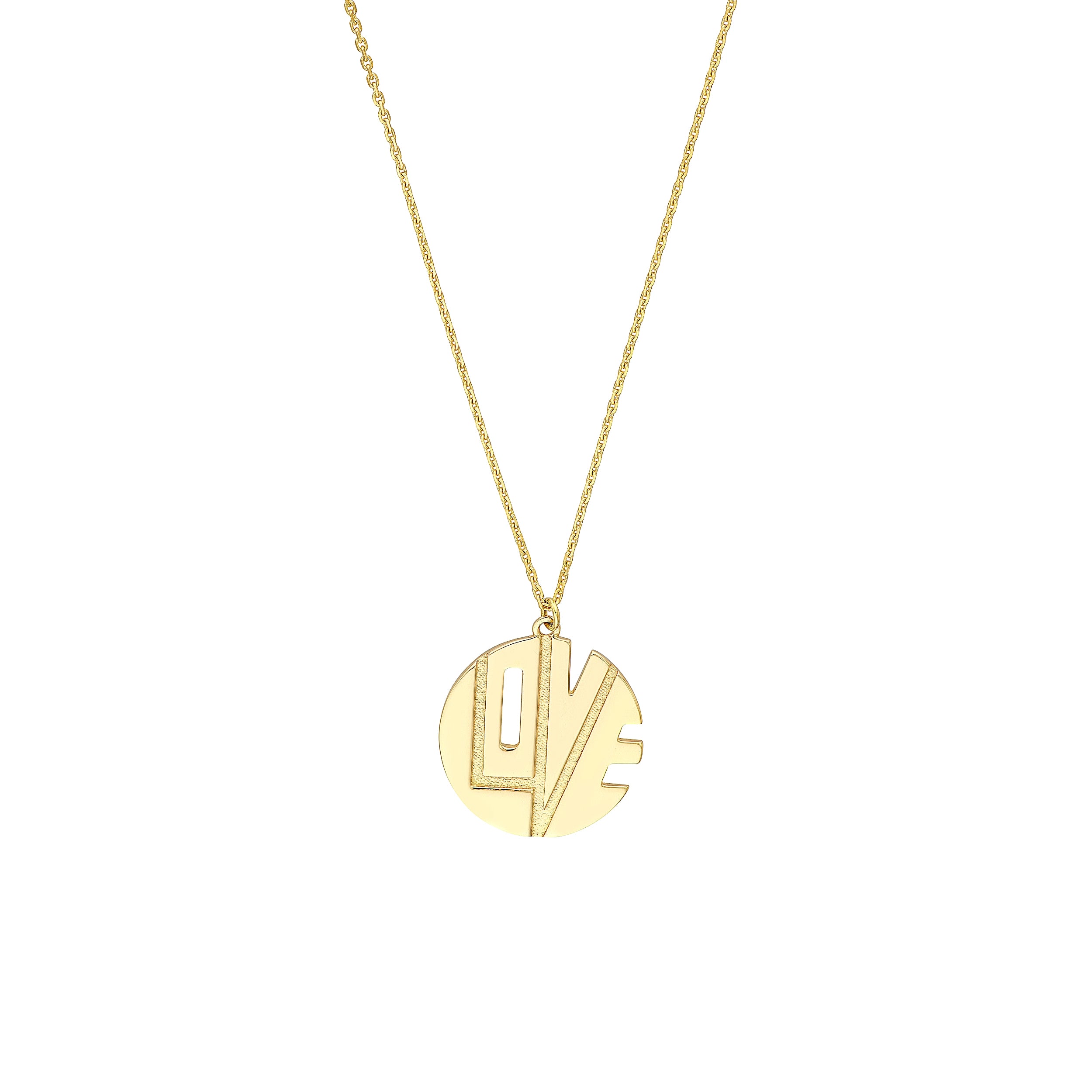 14k Love Cutout Medallion Necklace