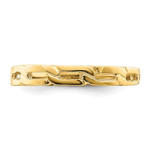 14K Five Chain Link Band Ring