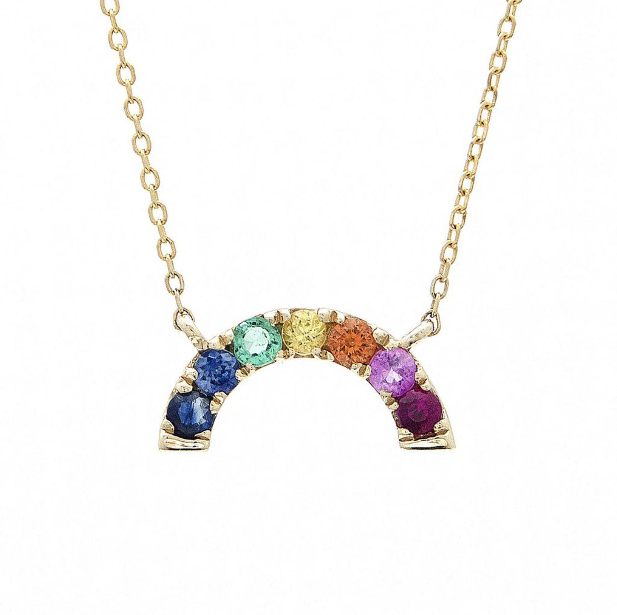 14k Rainbow Necklace