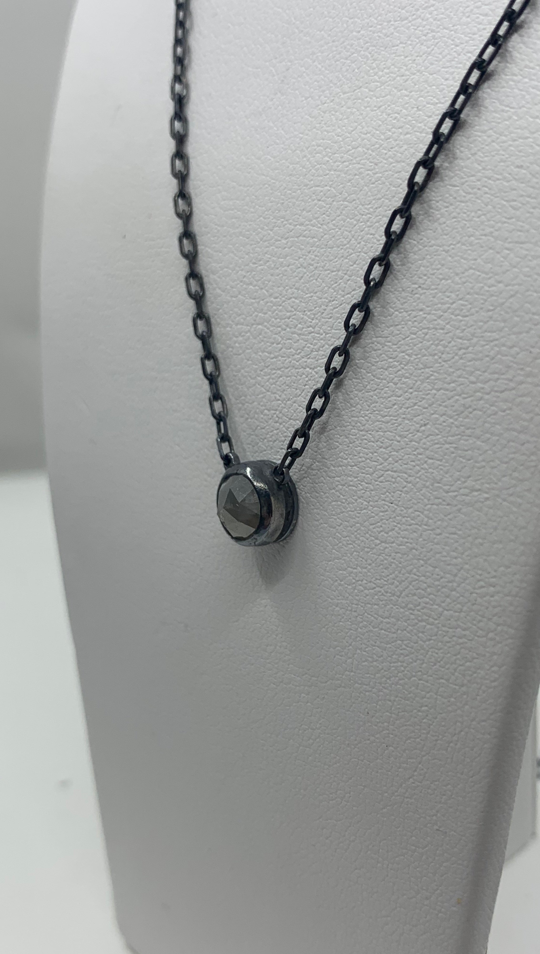 Rough Cut Diamond Necklace