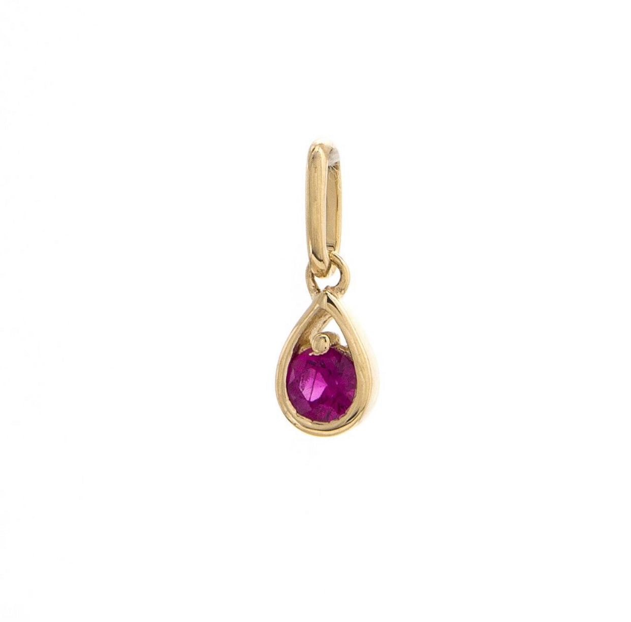 14k yellow gold ruby pendant