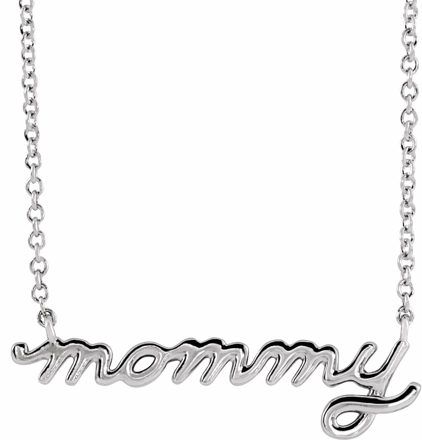 Petite Mommy Script 18" Necklace