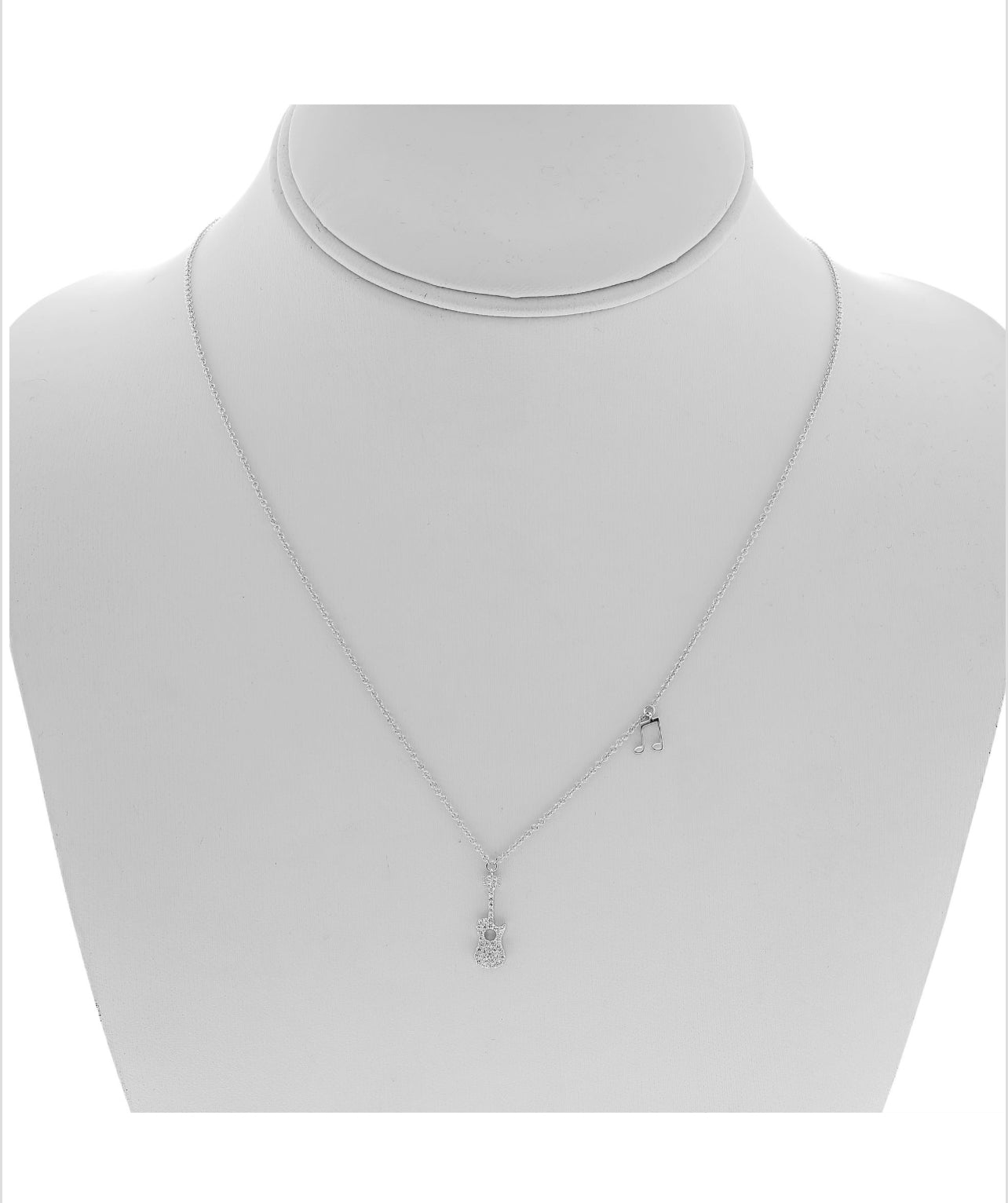 14k Diamond Guitar Necklace