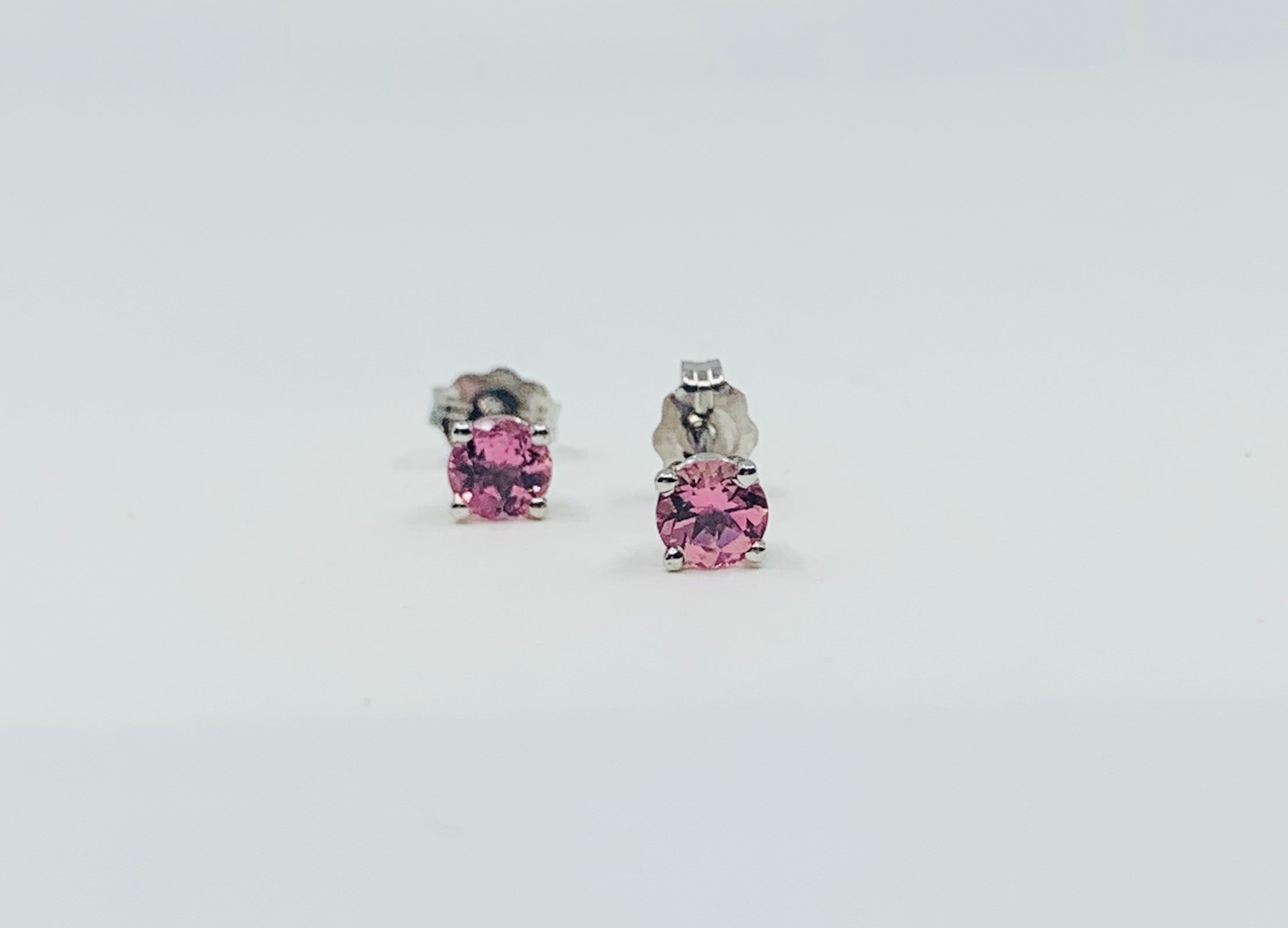 Pink Tourmaline Studs