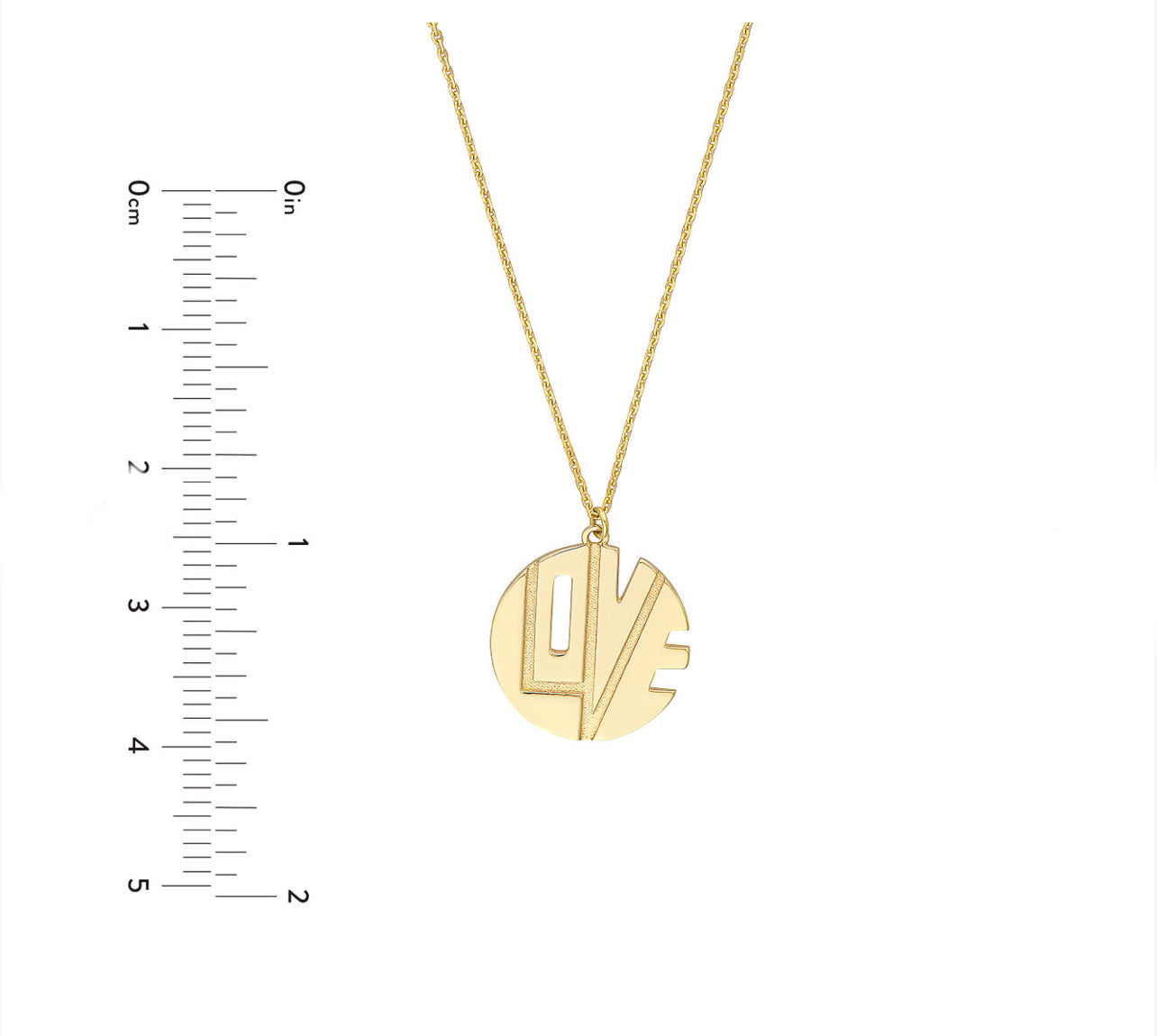14k Love Cutout Medallion Necklace