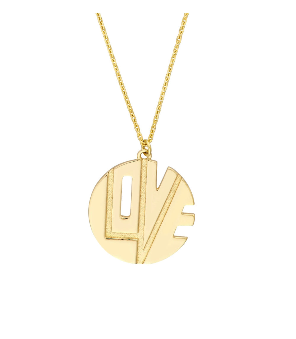 14k Love Cutout Medallion Necklace