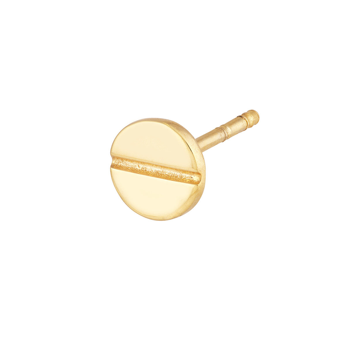 14K Yellow Gold Screw Stud Earrings on Post Back