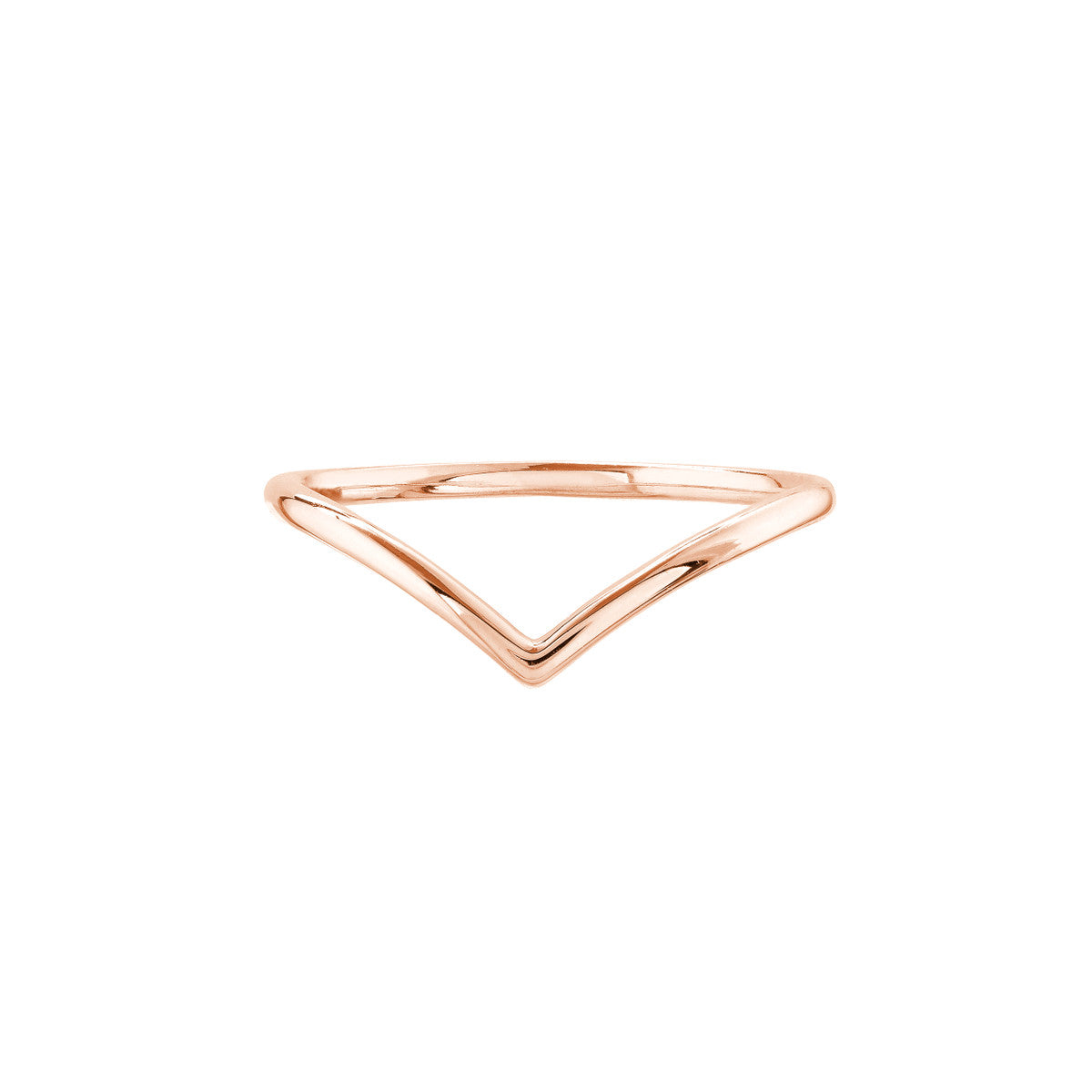 14k Rose Gold Chevron Ring