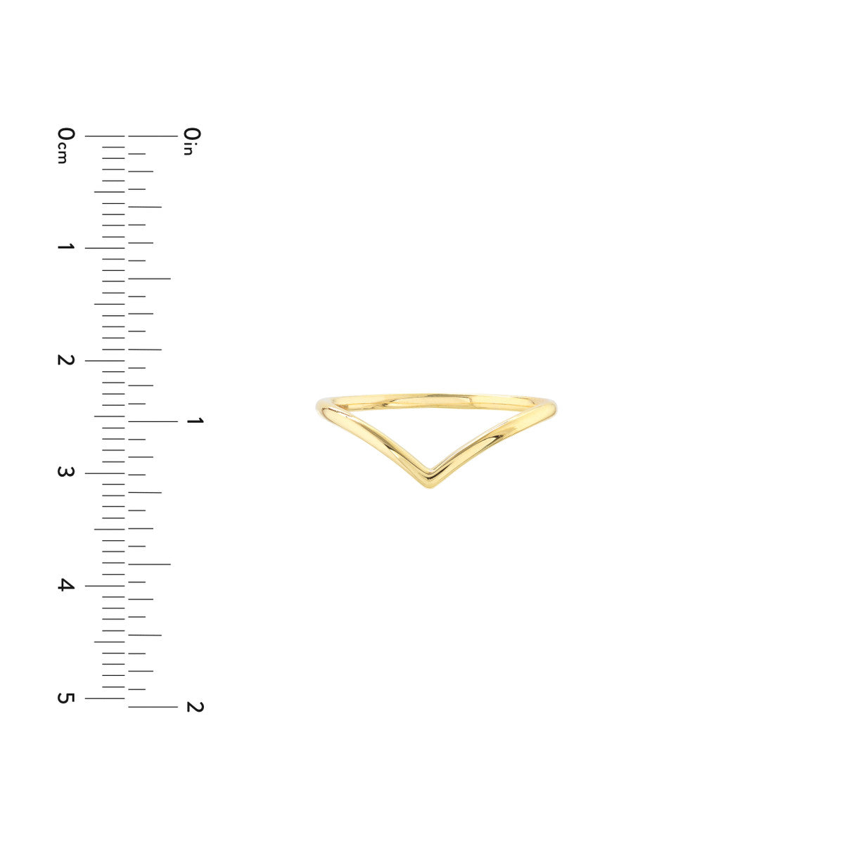 14K Yellow Gold Chevron Ring