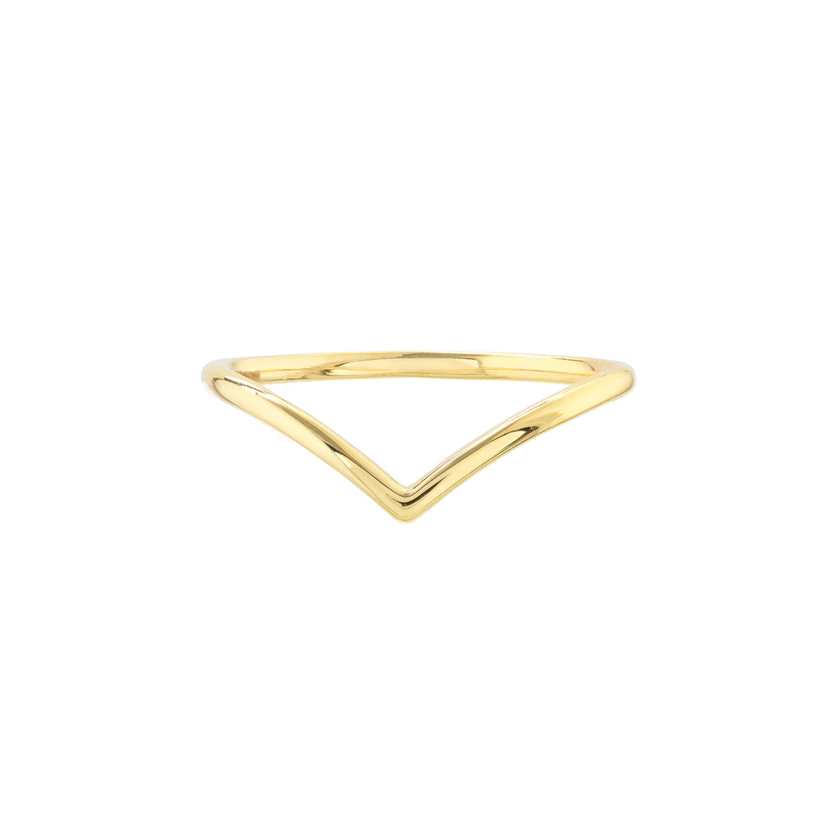14K Yellow Gold Chevron Ring