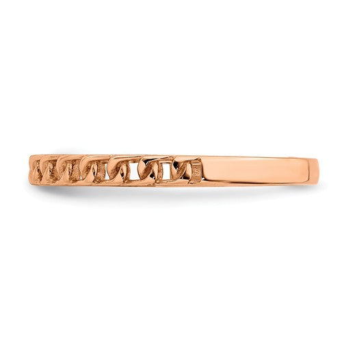 14KT ROSE GOLD LINK RING