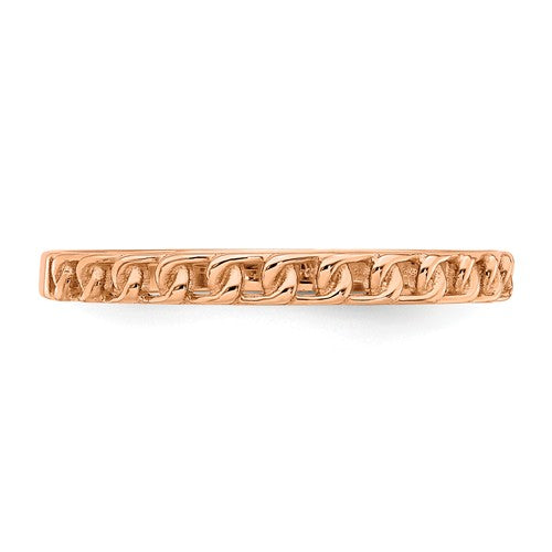 14KT ROSE GOLD LINK RING