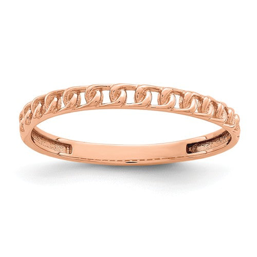 14KT ROSE GOLD LINK RING