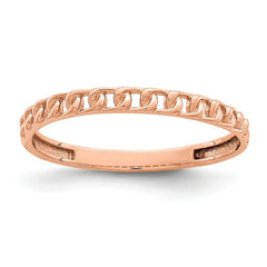 14KT ROSE GOLD LINK RING