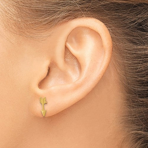 14k Gold Arrow Earrings