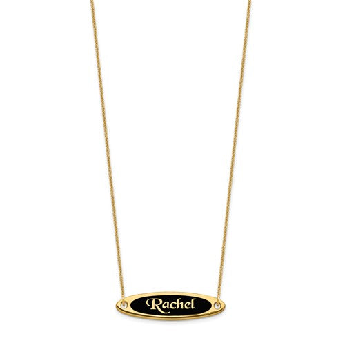Enameled Name Necklace