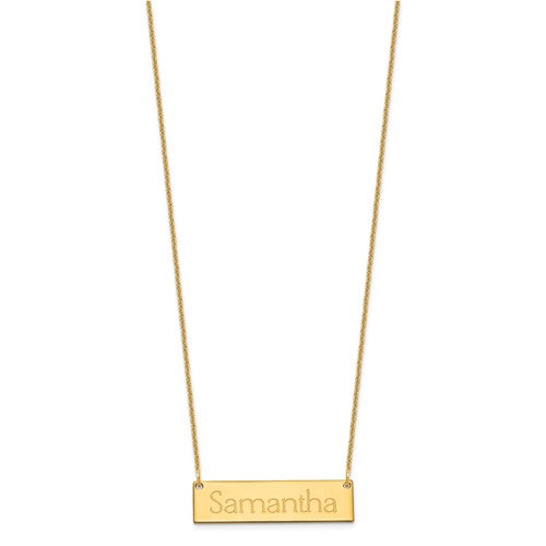 Polished Name Bar with Chain