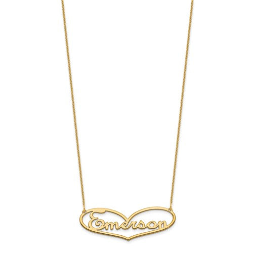 Heart Nameplate Necklace
