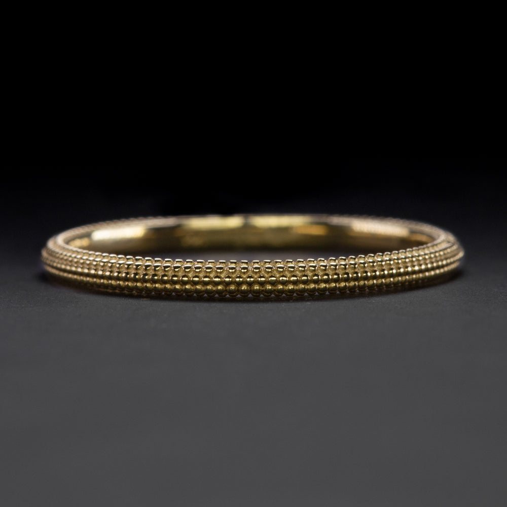 14k Gold Milgrain Band