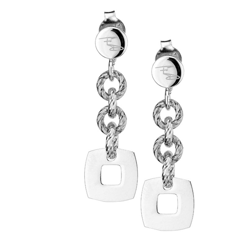 STERLING SILVER GLIMMER + SQUARE EARRINGS