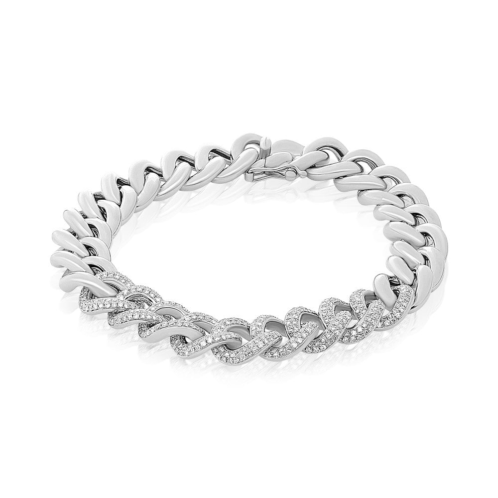14k Diamond Chain Bracelet
