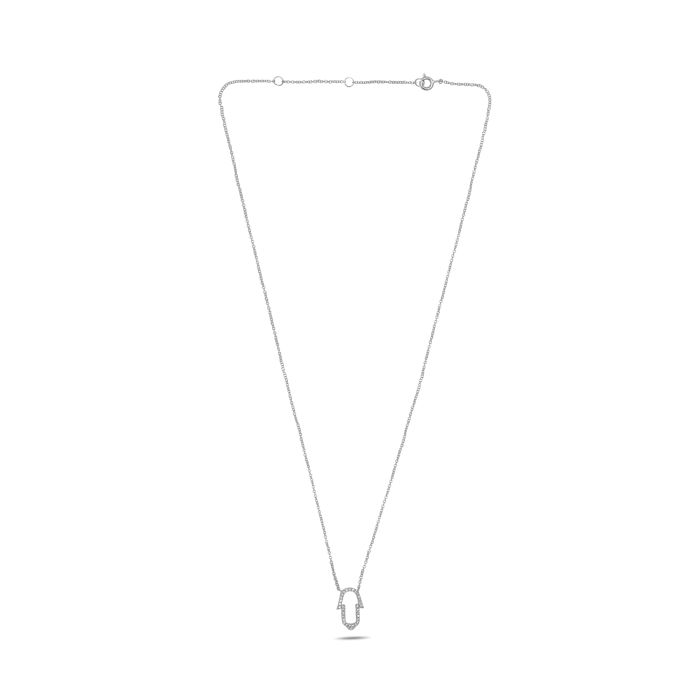Diamond Hamsa Neclace