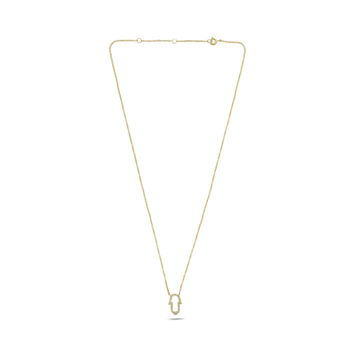 Diamond Hamsa Neclace