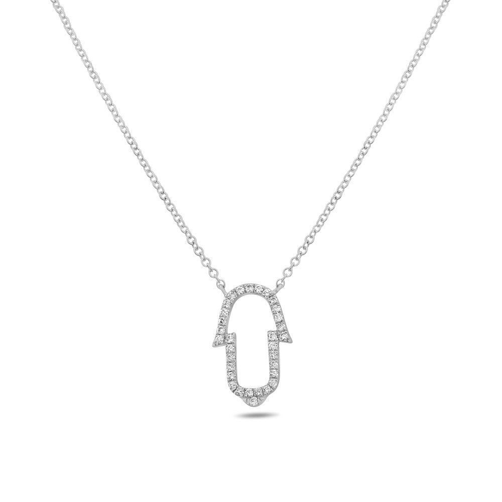 Diamond Hamsa Neclace