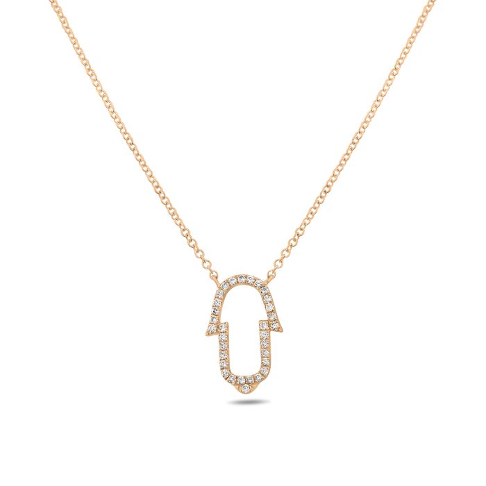 Diamond Hamsa Neclace