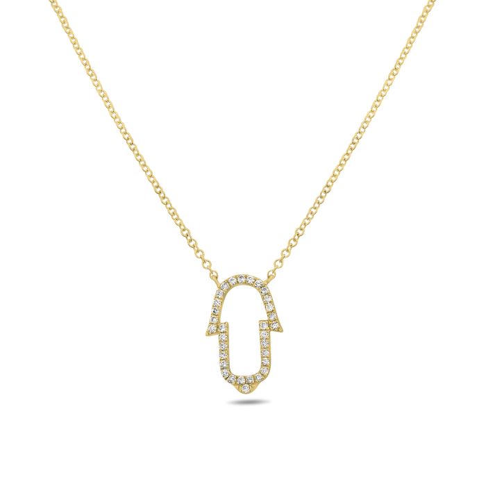 Diamond Hamsa Neclace